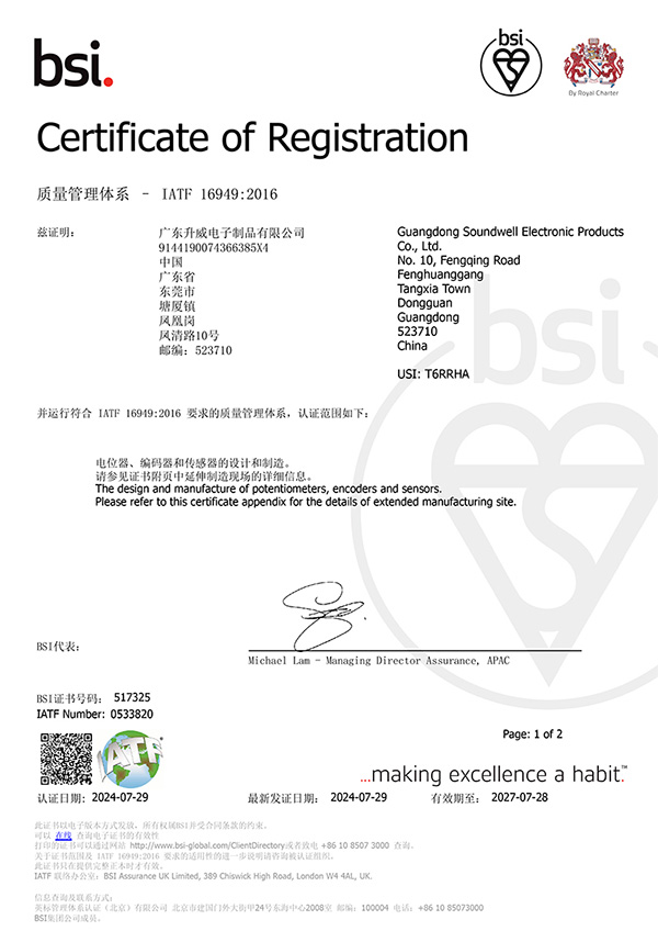 質(zhì)量管理體系-IATF16949:2016